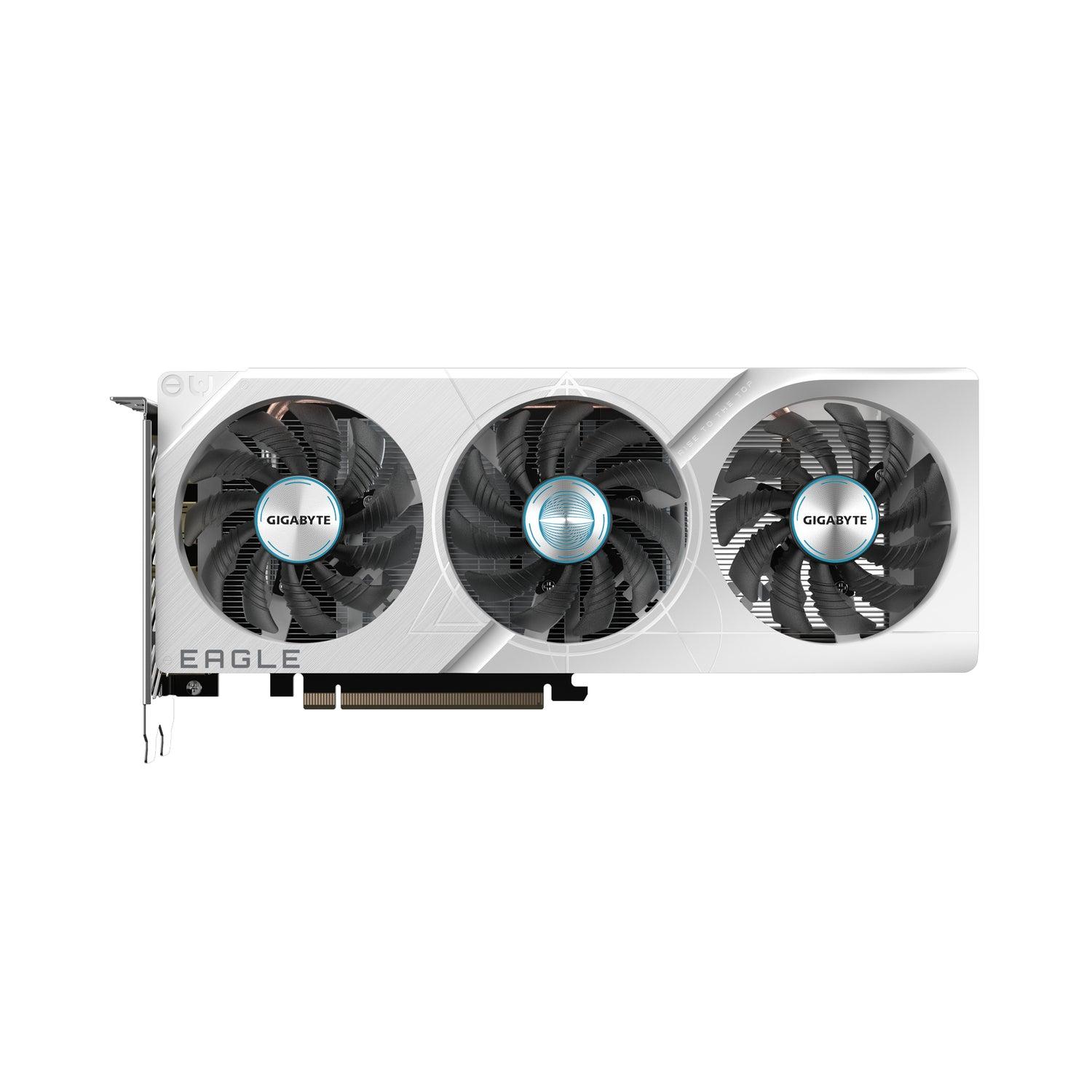 Gigabyte GeForce RTX 4060 Eagle OC Ice grafikkort med hvid køleblok