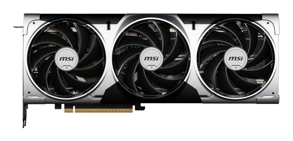 MSI GeForce RTX 5070 Ti Ventus 3X OC grafikkort med sort trippelblæser